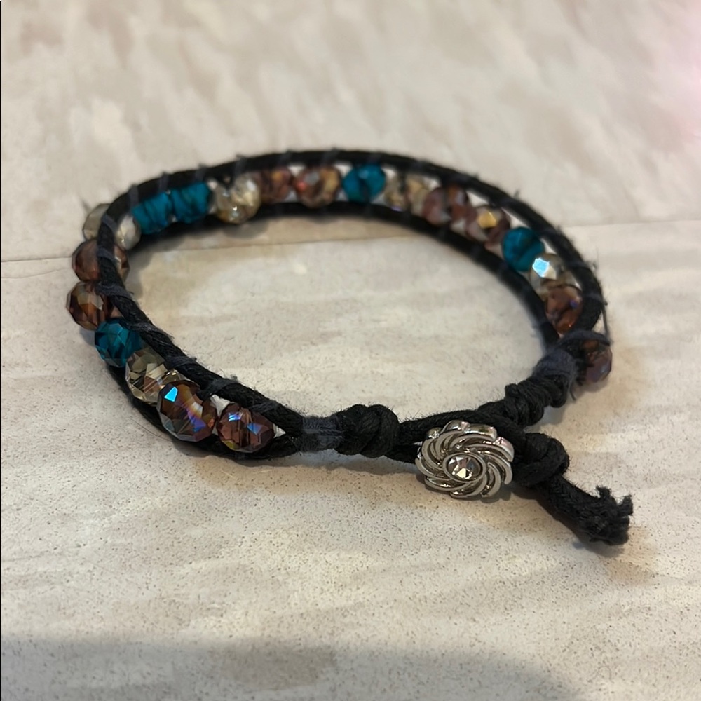 Beaded Crystal Wrap Bracelet